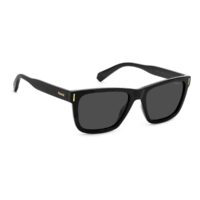 POLAROID Unisex PLD 6186/S Sunglasses – Square Frame With Rainbow Temple Tips, Matte & Glossy Finish 1 thumbnail image