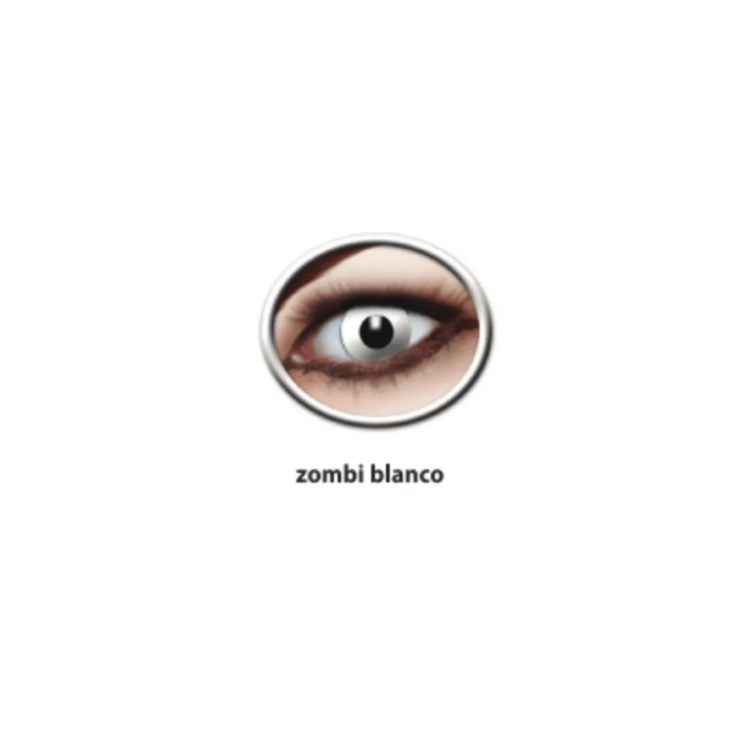 lentillas fantasia halloween zombi blanco