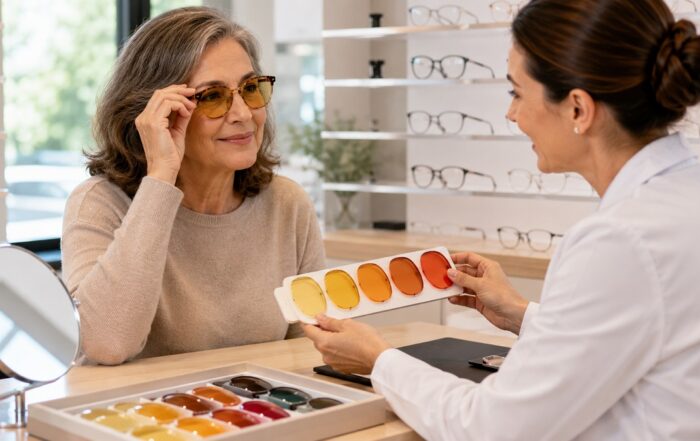 Gafas con filtros terapéuticos para personas con baja visión