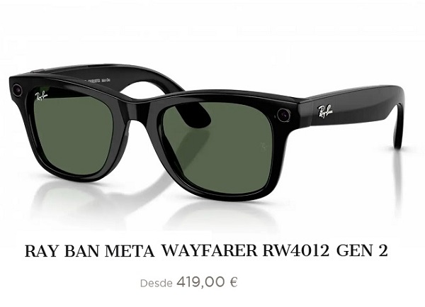 Modelo Ray Ban Meta Wayfarer gen 2